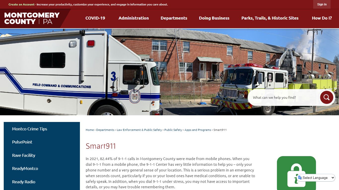Smart911 | Montgomery County, PA - Official Website